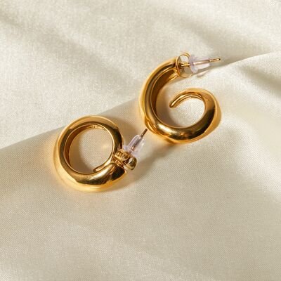 18K Gold-Plated Stainless Steel Earrings - Image 2