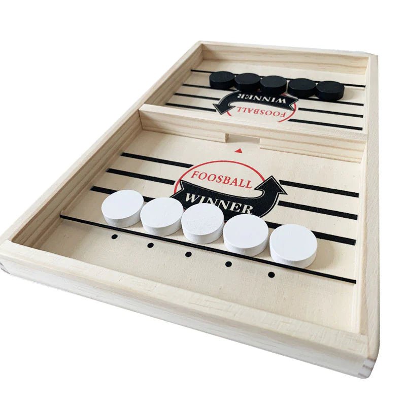 Wooden Sling Puck Game Table Hockey