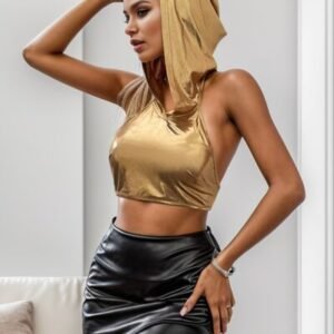 Backless Hooded Cropped Tank