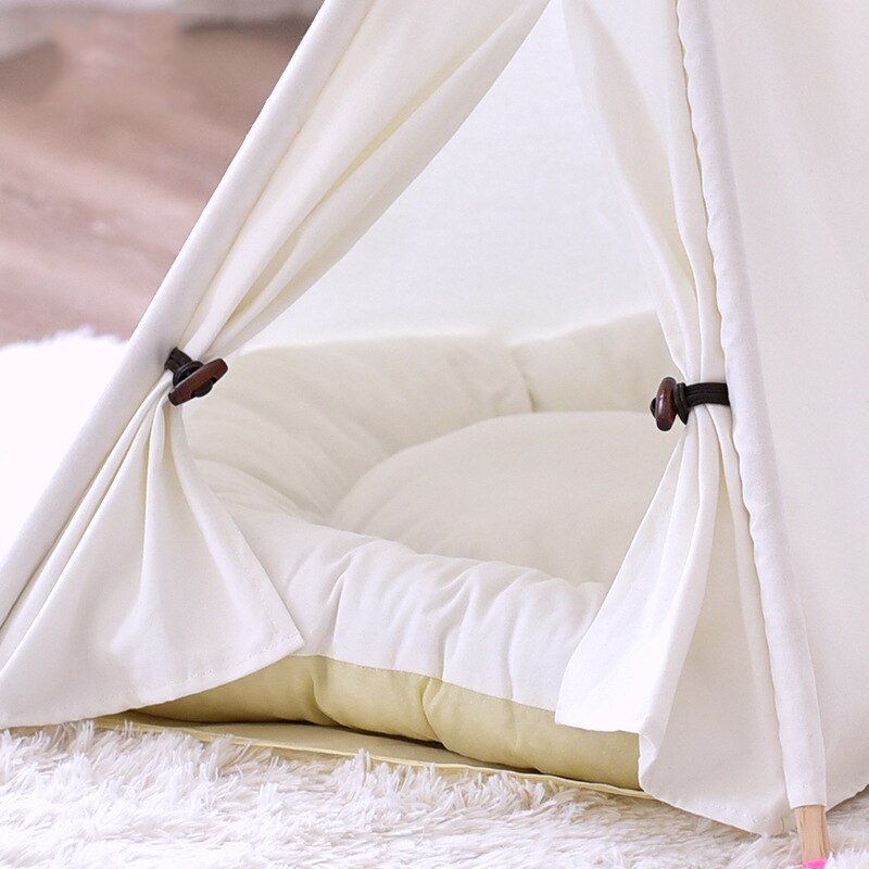 Adorable White Pet TeePee - Image 3