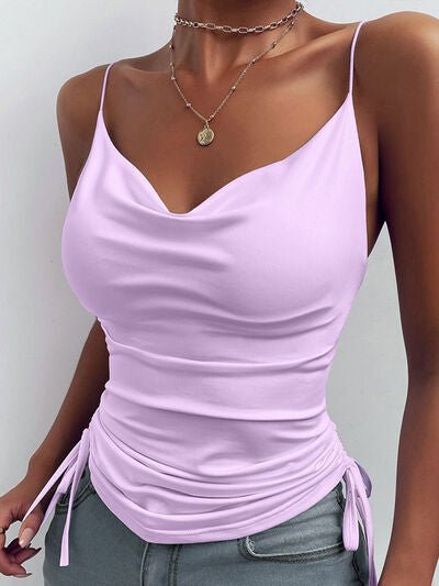Ruched Tied Sweetheart Neck Cami - Image 13