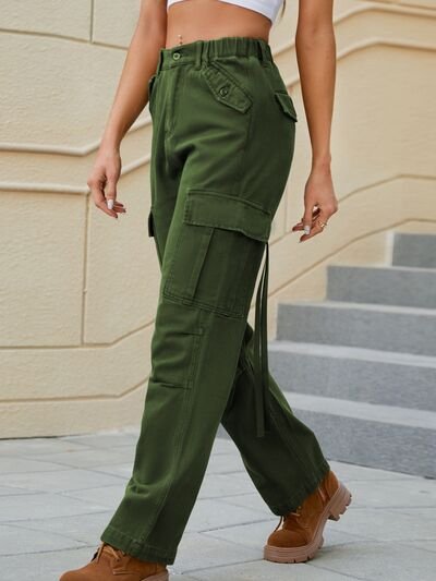 Mid-Rise Waist Straight Jeans with Pockets - Image 10