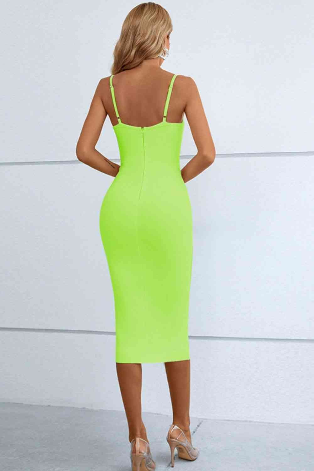 Cutout Spaghetti Strap Bodycon Dress - Image 6