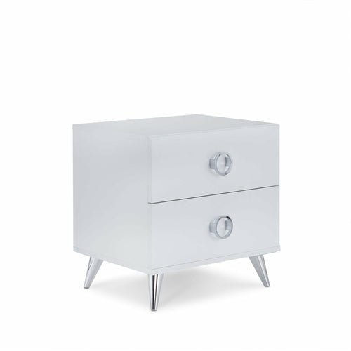 White Wood Rectangular Night Stand - Image 2