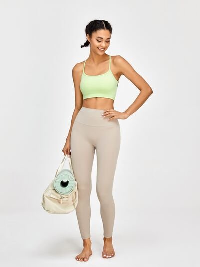 Crisscross Spaghetti Strap Active Bra - Image 5