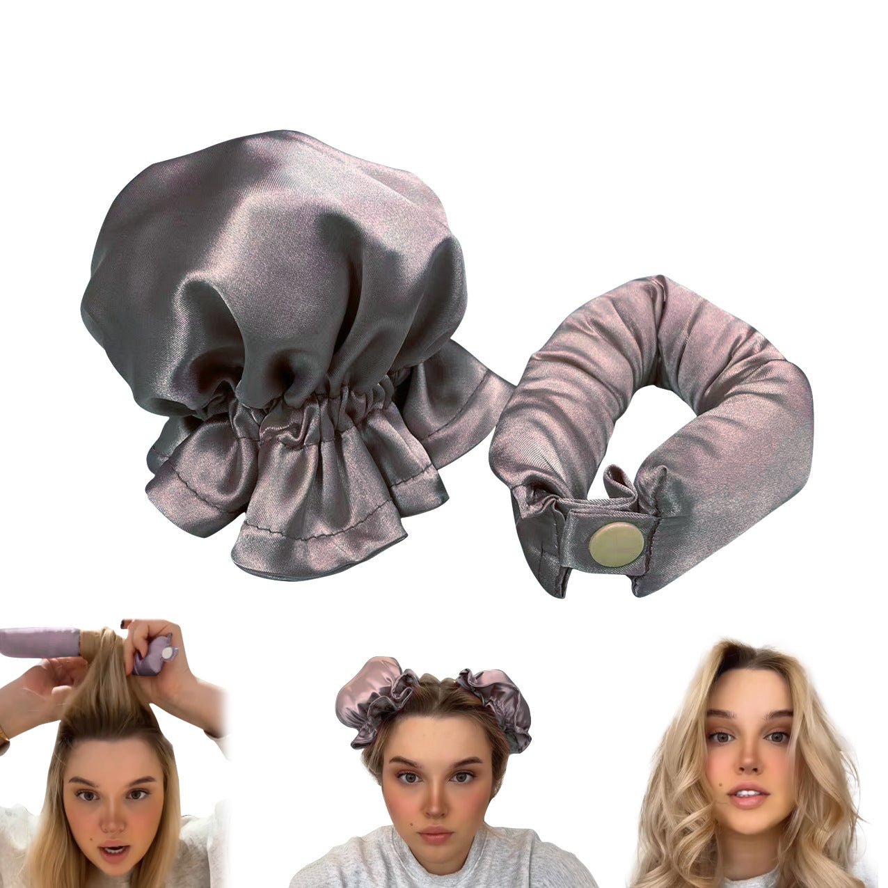 Satin Heatless Curling Buns Set - Image 6