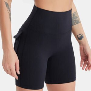Pocketed High Waist Active Shorts