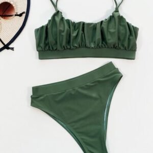 Adjustable Strap Ruched Two-Piece Swim Set