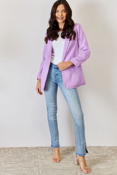 Zenana Open Front Long Sleeve Blazer - Image 4
