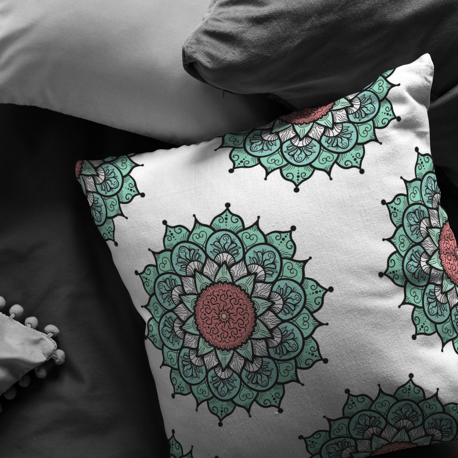 Moroccan Style Mandala Pillow