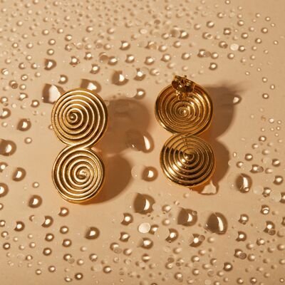18K Gold-Plated Stainless Steel Earrings - Image 3