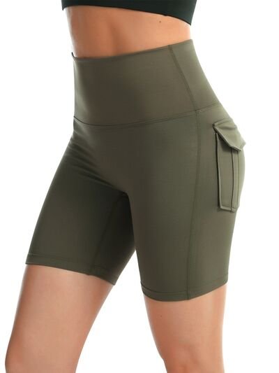 Pocketed High Waist Active Shorts - Image 6