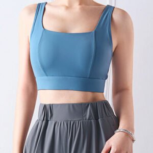 Square Neck Wide Strap Active Bra