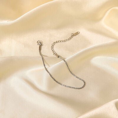 Minimalist Stainless Steel Anklet - Image 10