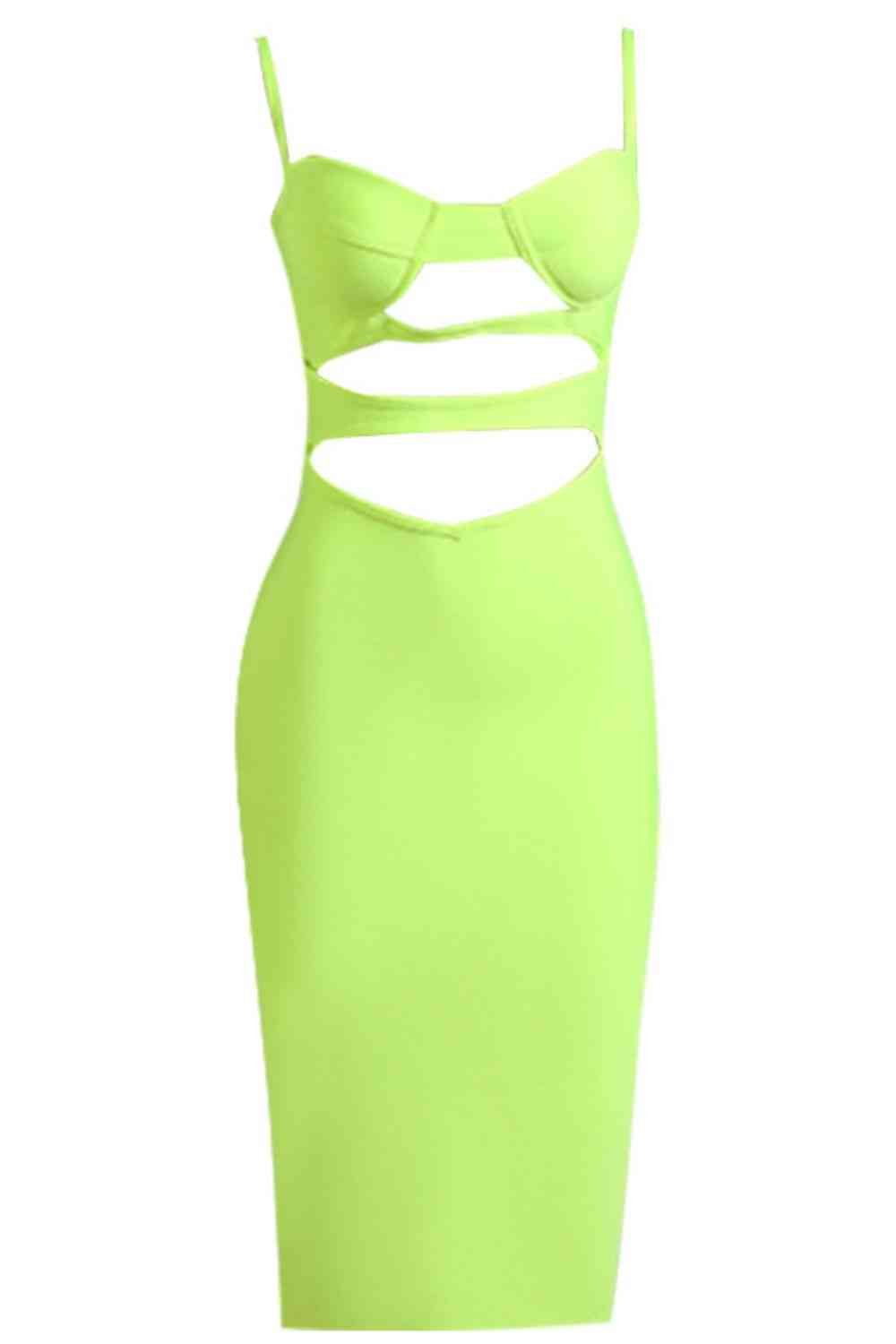 Cutout Spaghetti Strap Bodycon Dress - Image 7