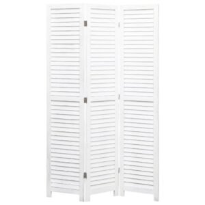 3-Panel Room Divider White 41.3"x64.7" Wood
