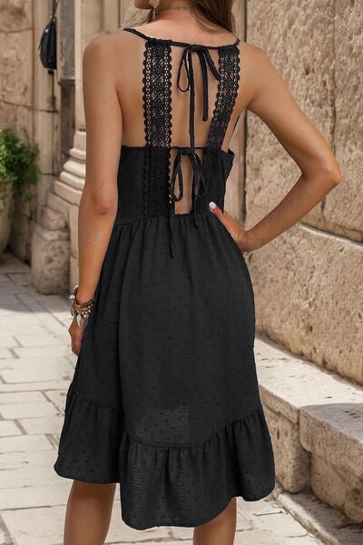 Swiss Dot Ruffle Hem Cami Dress - Image 2