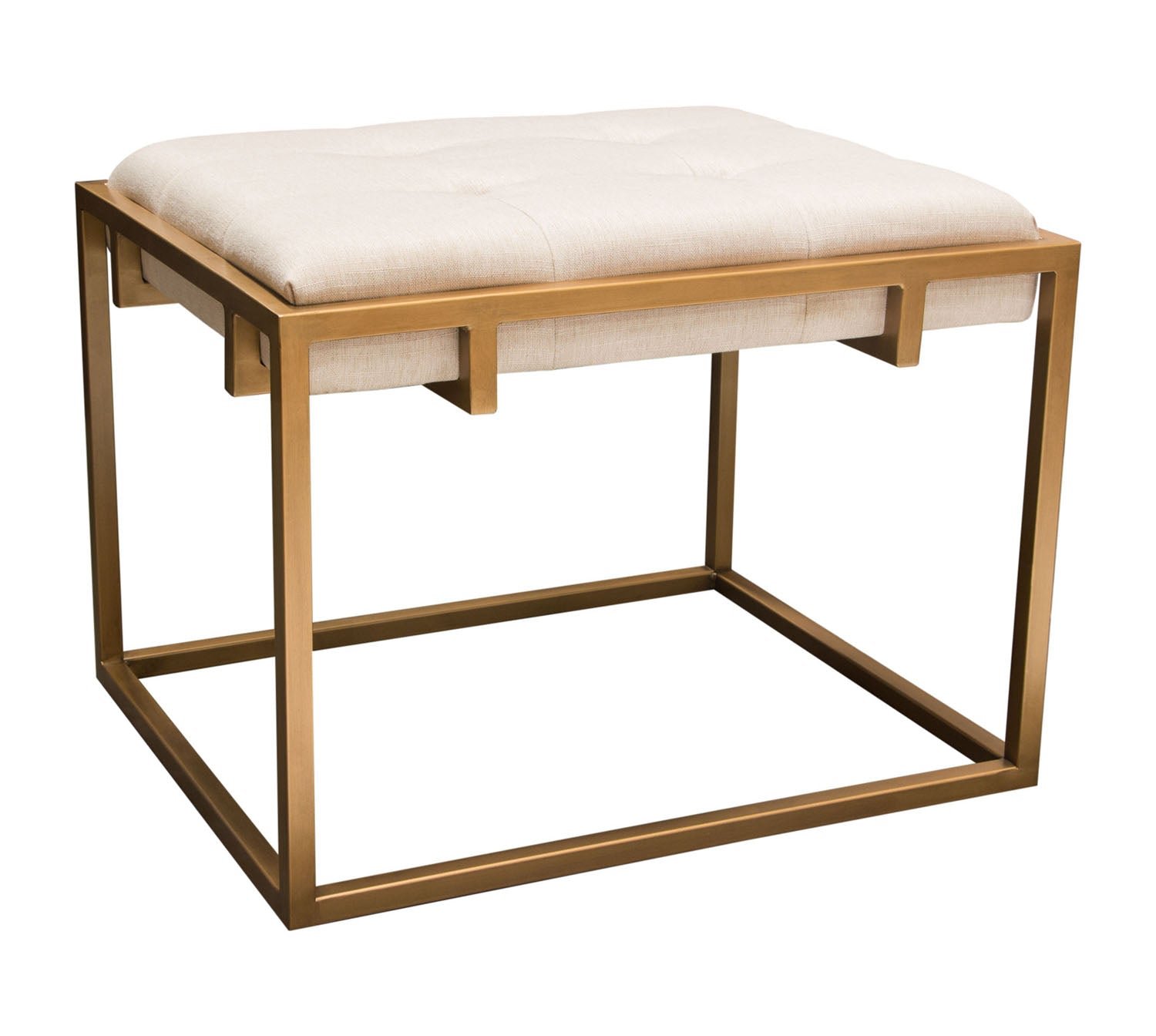 Diamond Sofa 18 in. Rectangular Accent Ottoman in Gold - Image 2