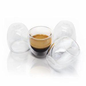 Double Layers 80ML Heat resistant Glass Materal