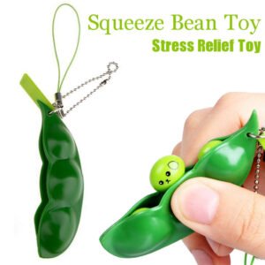 Squishy Squeeze Peas Beans Keychain