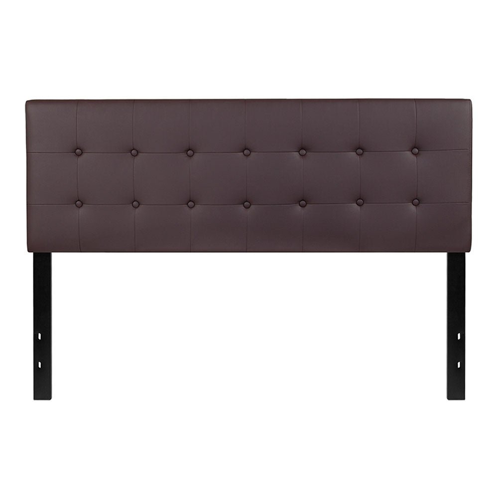 Lennox Tufted Upholstered Queen Size Headboard in Vinyl - Image 7