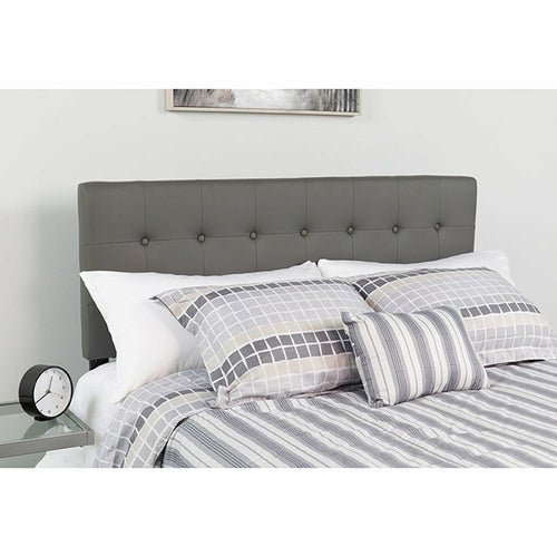 Lennox Tufted Upholstered Queen Size Headboard in Vinyl - Image 25