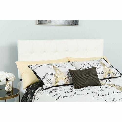 Lennox Tufted Upholstered Queen Size Headboard in Vinyl - Image 27