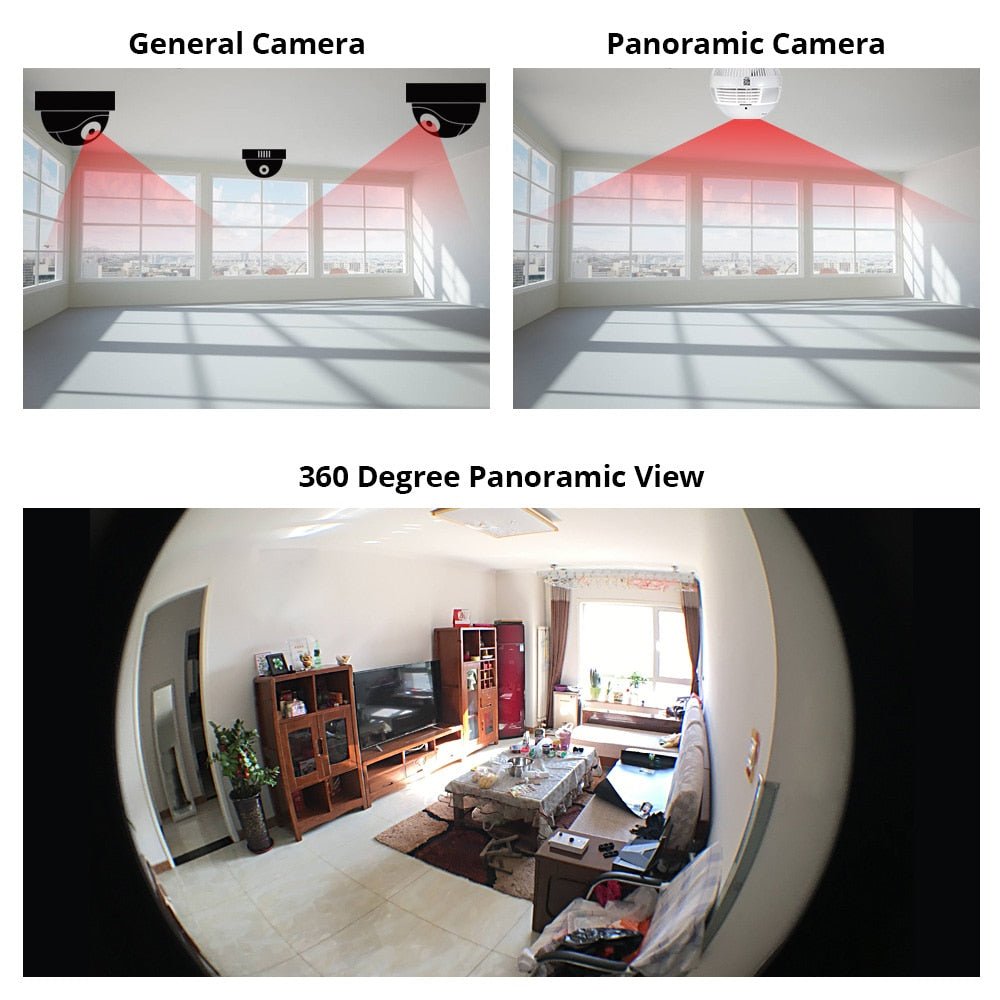 Fisheye Mini WiFi Bulb Security Camera - Image 3