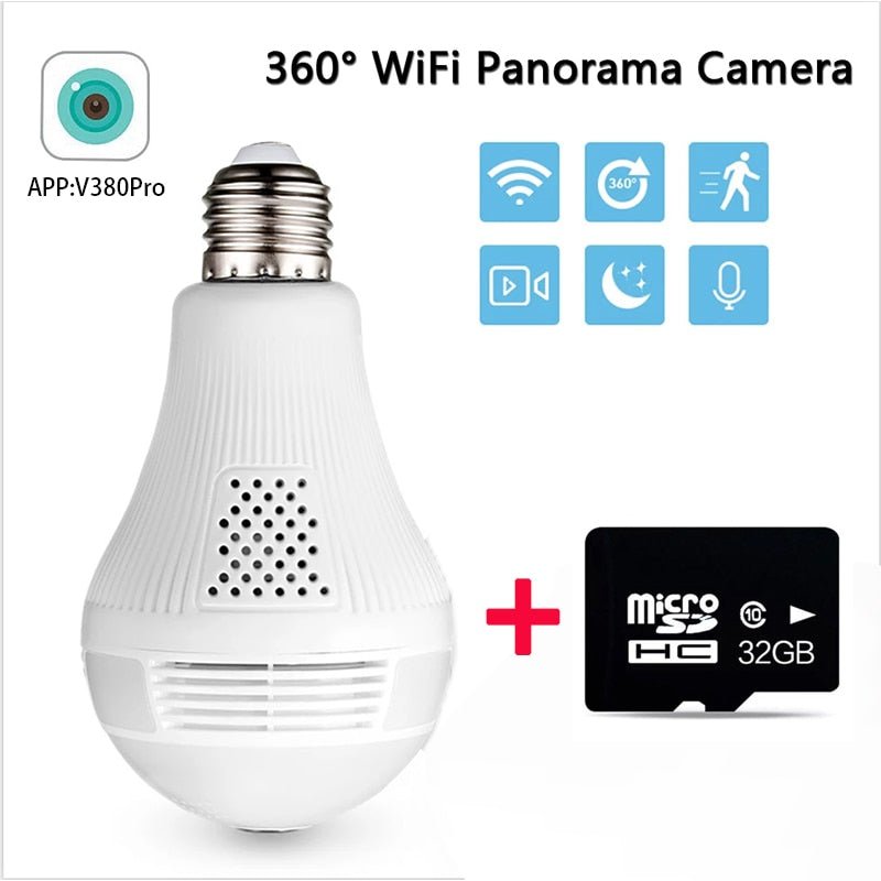 Fisheye Mini WiFi Bulb Security Camera - Image 10