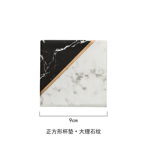 Black and Marble Ceramic Coaster - Image 7