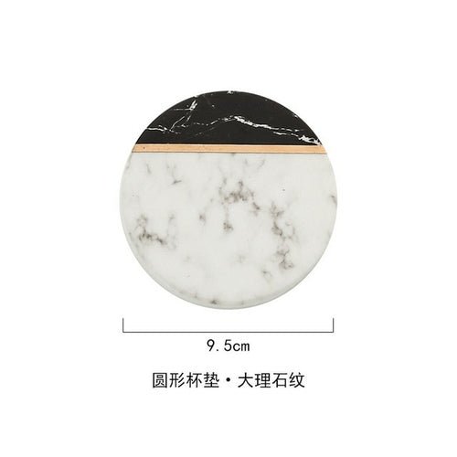 Black and Marble Ceramic Coaster - Image 6