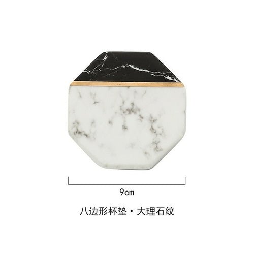 Black and Marble Ceramic Coaster - Image 8