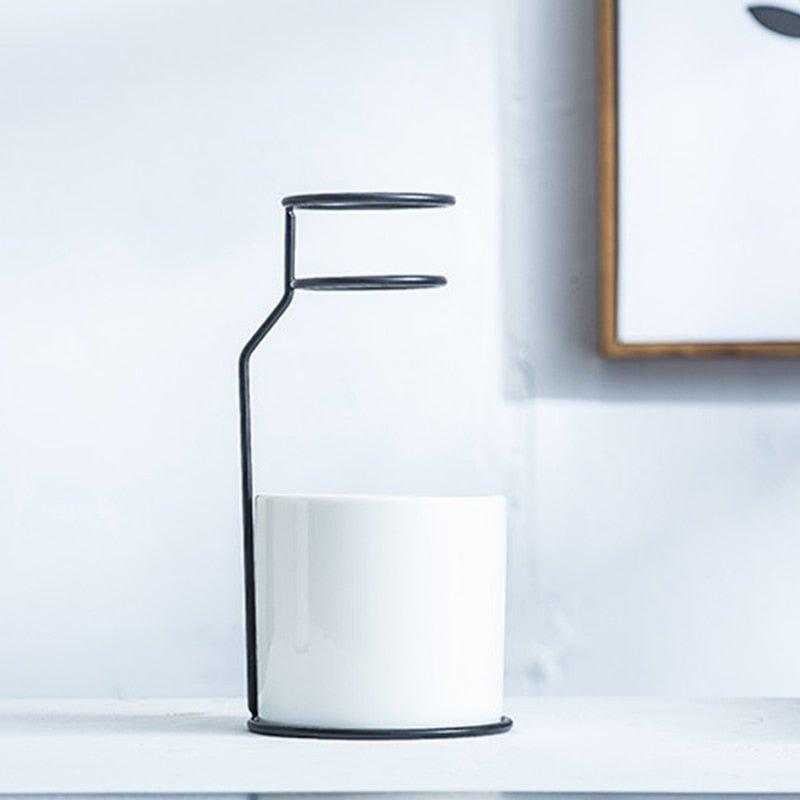 Ceramic Black Iron Vase - Image 6