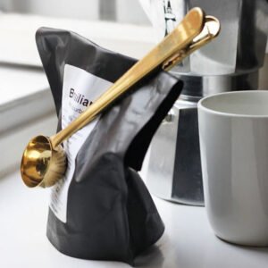 Golden Stainless steel Coffee Clip