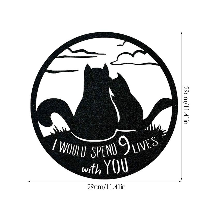 Black Cat Decor - Cat Lover Anniversary Gifts Married Husband Wife - Image 3