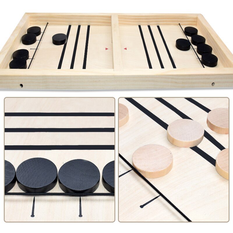 Wooden Sling Puck Game Table Hockey - Image 8