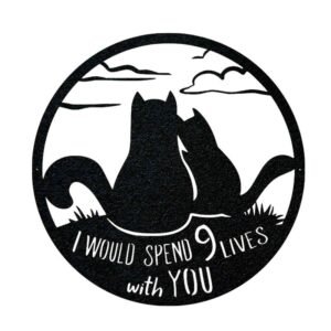 Black Cat Decor - Cat Lover Anniversary Gifts Married Husband Wife