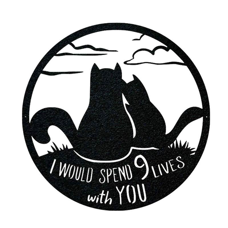 Black Cat Decor - Cat Lover Anniversary Gifts Married Husband Wife