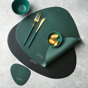 Tableware Pad Placemat Table Mat  PU Leather Heat Insulation Non Slip