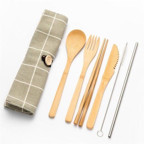 Bamboo Traveling Cutlery Set - Image 11
