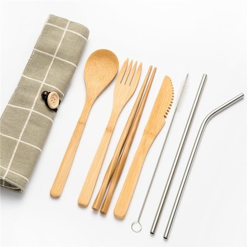 Bamboo Traveling Cutlery Set - Image 9