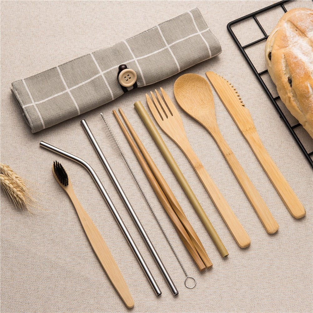 Bamboo Traveling Cutlery Set - Image 2