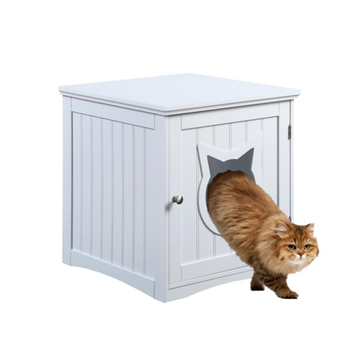Cat House Side Table, Nightstand Pet House, Litter Box Enclosure - Image 15