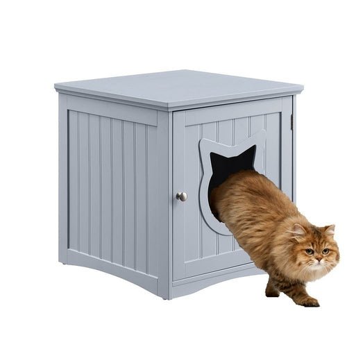 Cat House Side Table, Nightstand Pet House, Litter Box Enclosure - Image 14