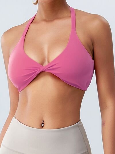 Twisted Halter Neck Active Bra - Image 19