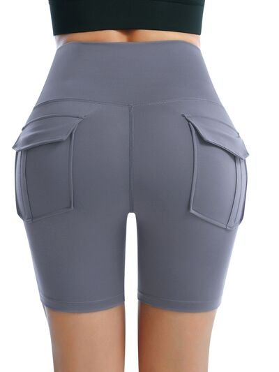 Pocketed High Waist Active Shorts - Image 15