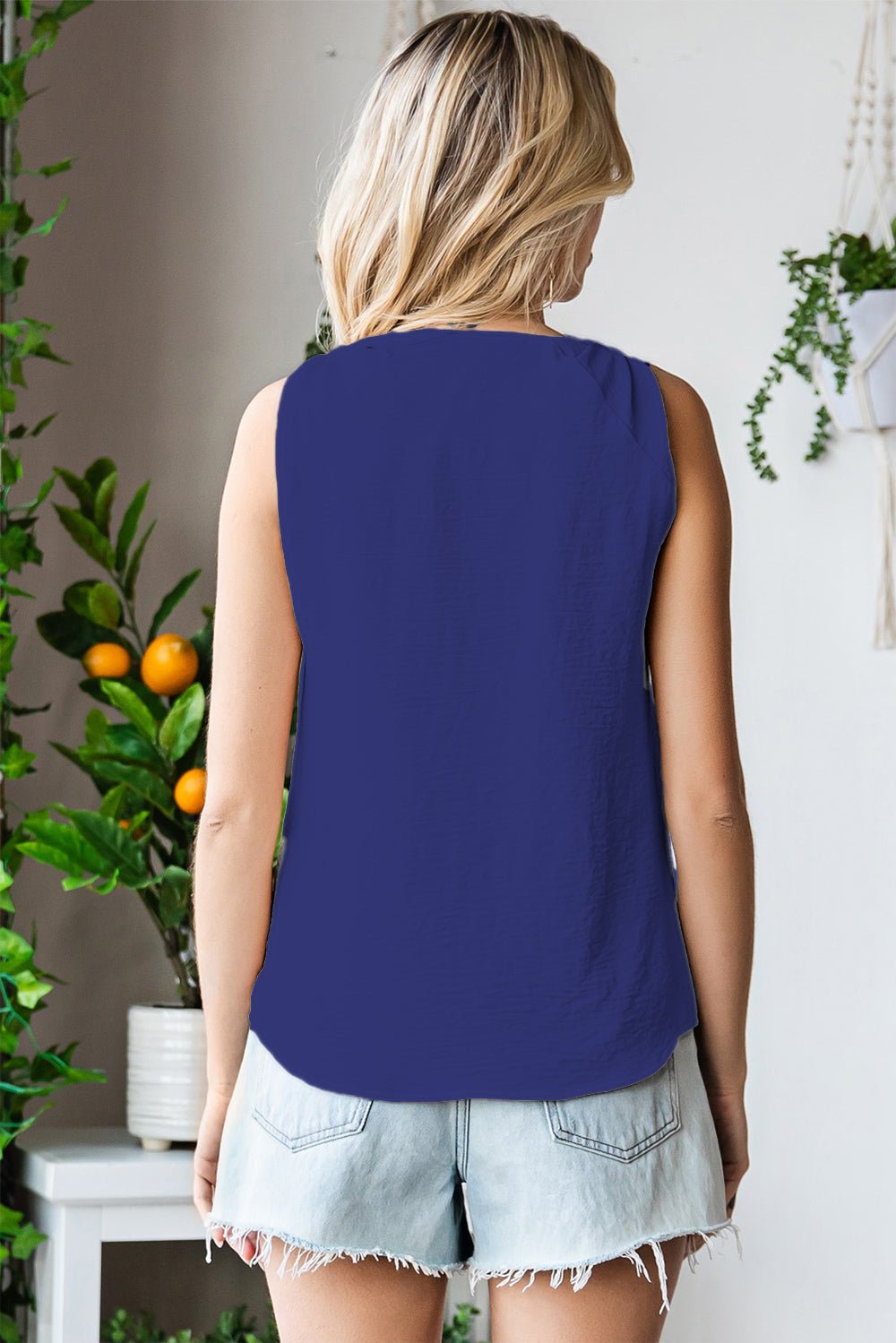 V-Neck Wide Strap Tank - Image 6