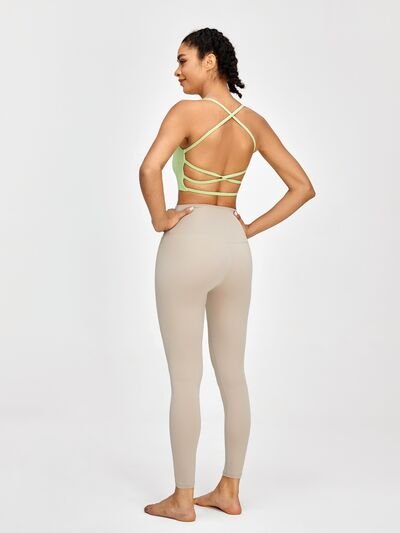 Crisscross Spaghetti Strap Active Bra - Image 7