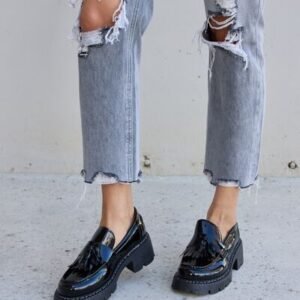 Forever Link Tassel Detail Mid Heel Chunky Loafers