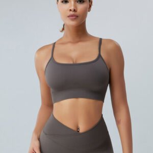 Crisscross Spaghetti Strap Active Bra